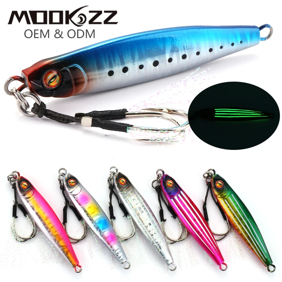 

MOOKZZ New Speed Japen Metal Cast Jig 40G 60G 80G Shore Casting Jigging Fish Sea Bass Fishing Lure Artificial Bait Tackle