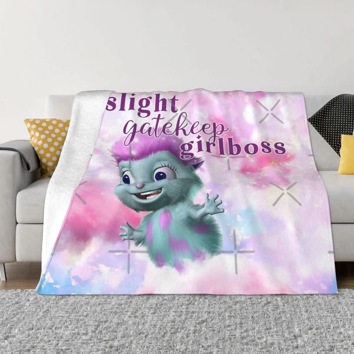 Bibble Flavors Happiness Coperta Copriletto Sul Letto Ragazza