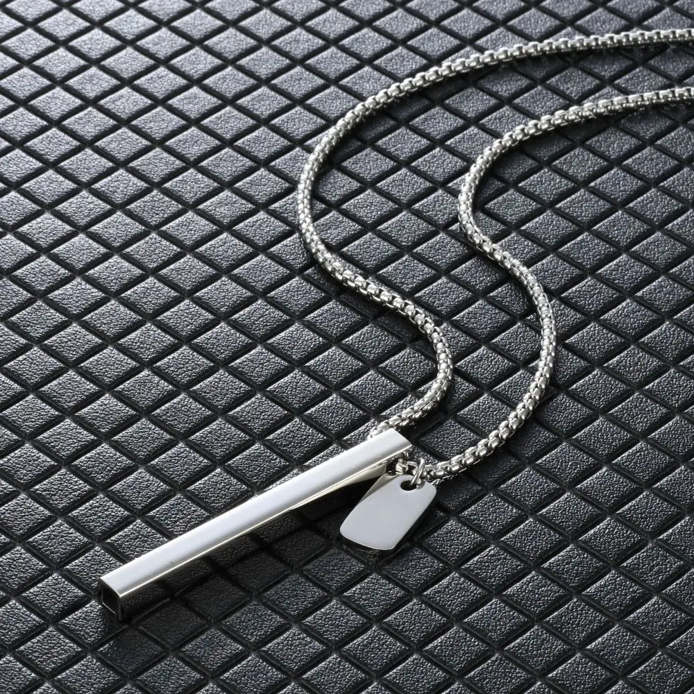 Collier De Respiration Anti-stress - 2 Pièces Acier Inoxydable - Pour Méditation, Relaxation - Homme Femme
