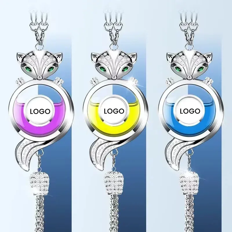 Luxury Car Perfume Pendant Air Freshener - Metal Lace Hanging Diffuser