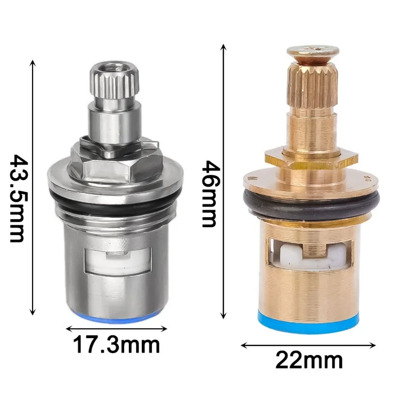 Faucet Cartridges Replacement Stainless Steel Tap Valves Household Single Angle Valve 1/4pcs for Kitchen Bathroom