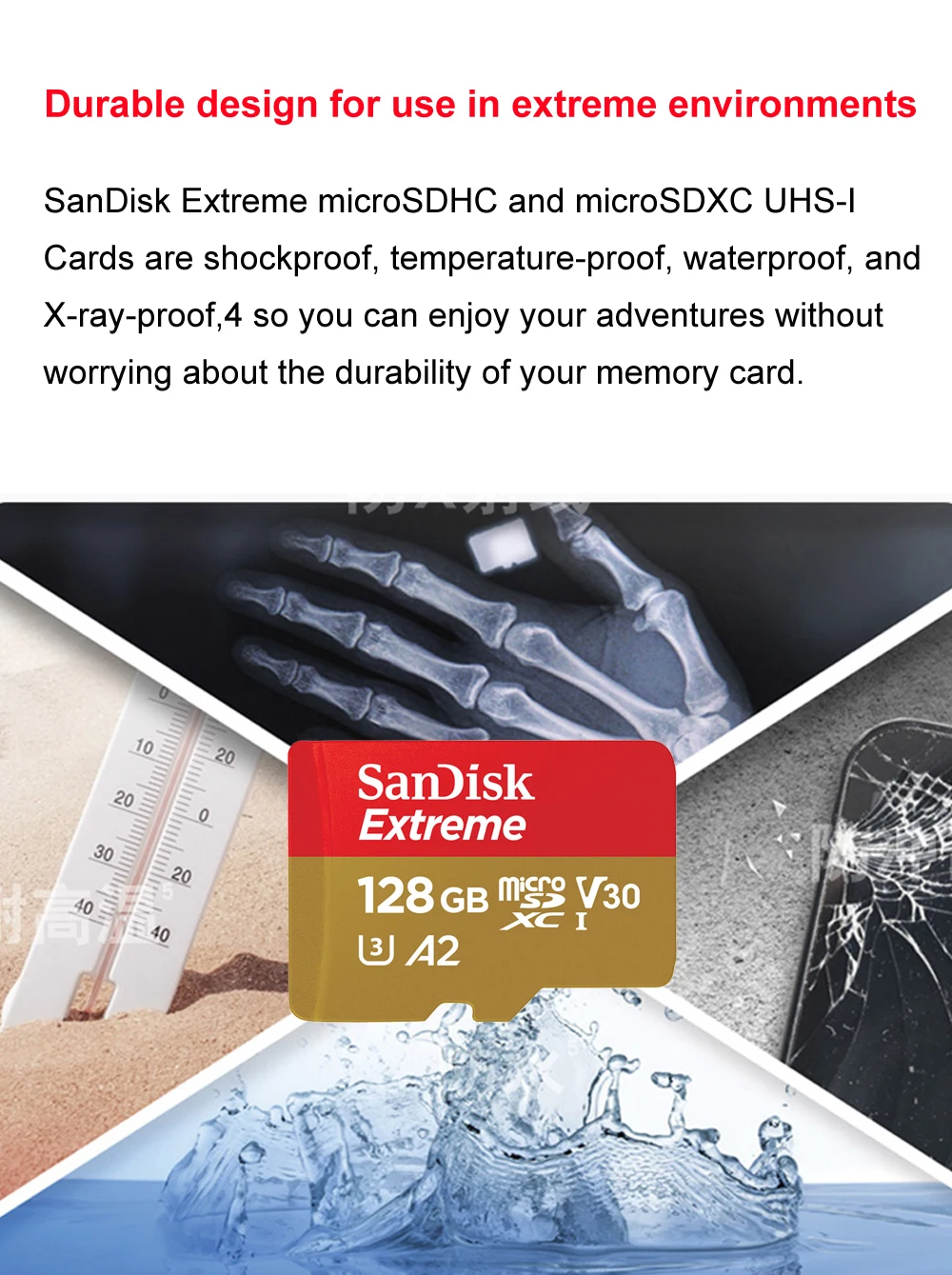 MicroSDHC, MicroSDXC Extreme Pro, V30, U3, 4K