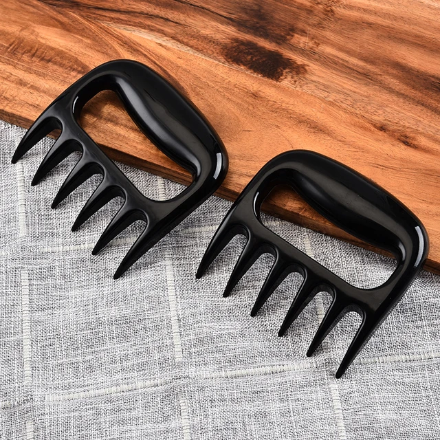 Bear Claws Meat Shredder for BBQ - Perfectly Shredded Meat, These Are The Meat  Claws You Need - Best Pulled Pork Shredder Claw x 2 For Barbecue, Smoker,  Grill (Black) Black 