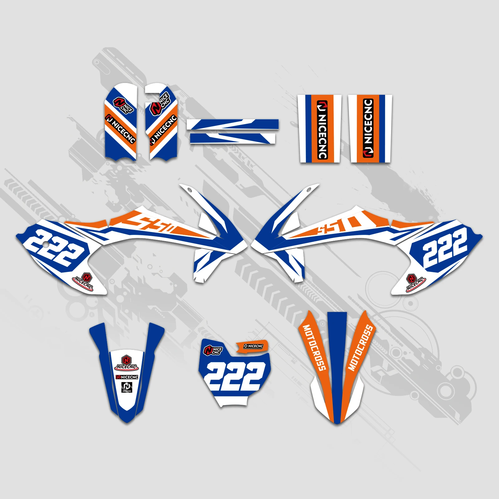 NICECNC Für KTM SX50 MINI 50 2016-2022 2021 2020 2019 2018 2017 Motorrad Verkleidung Grafik Hintergrund Aufkleber Aufkleber anpassen – Detail 9