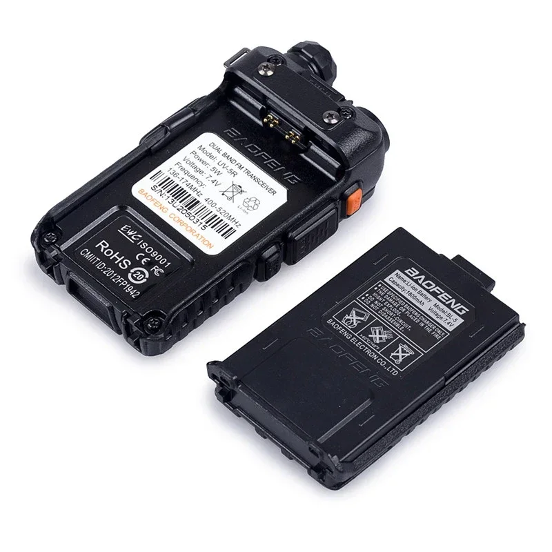 Baofeng UV-5R Radio 5W 8W Walkie Talkie Ham Radio FM VHF UHF With Earphone 1800mAh Battery