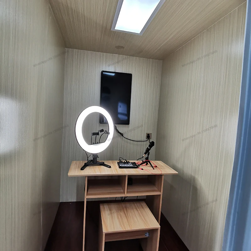 Mobile soundproof room, silent cabin office, mini internet celebrity live broadcast room, European and American phone booth, rec