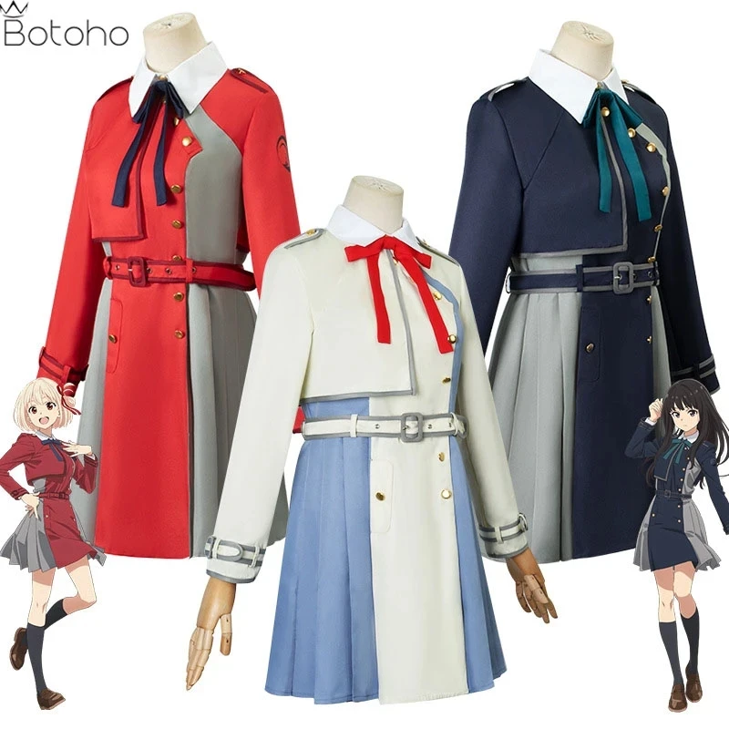 

Anime Lycoris Recoil Cosplay Inoue Takina Nishikigi Chisato Wig Costume Women Game JK Uniform Dress Suit Halloween Party Clothes