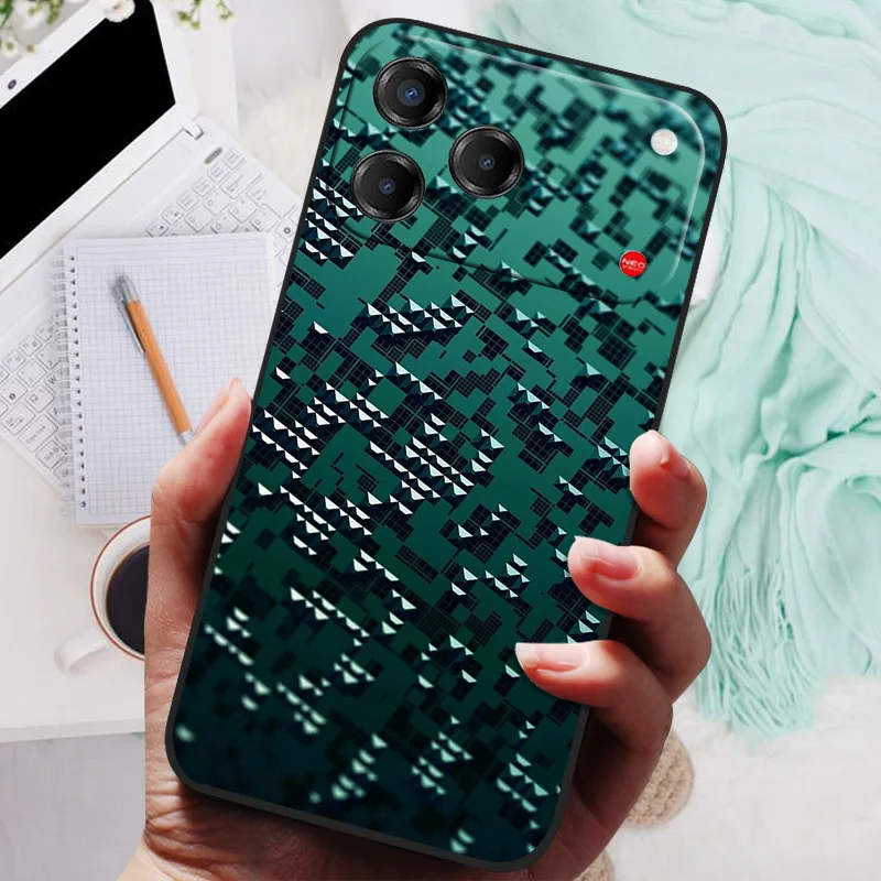 Cat Design Shockproof TPU Silicone Phone Case - Soft Protective Cover with Printing
