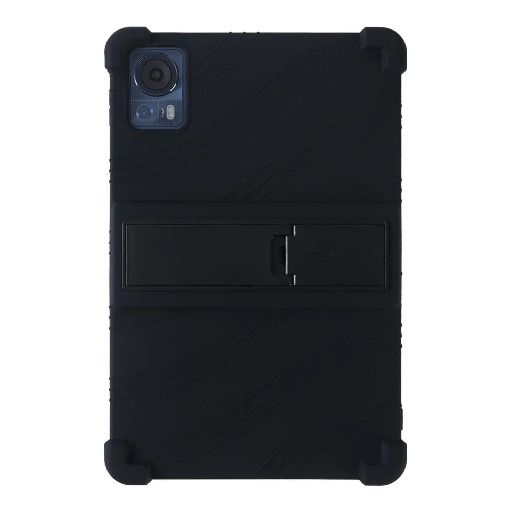 Enhanced Shockproof Tablet Case with Adjustable Stand and Precise Cutouts - 11 Inch, Soft Silicone