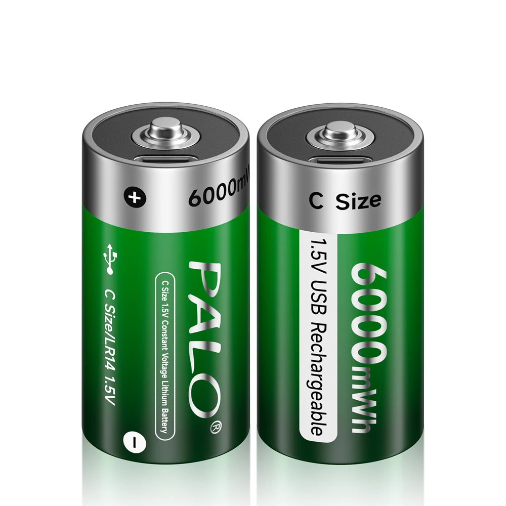 Palo 1.5v c Tamanho Bateria Recarregável Usb c Cell 6000mwh Lítio Lr14 Bateria tipo c Baterias para Câmera rc Drone Acessórios - Image 6