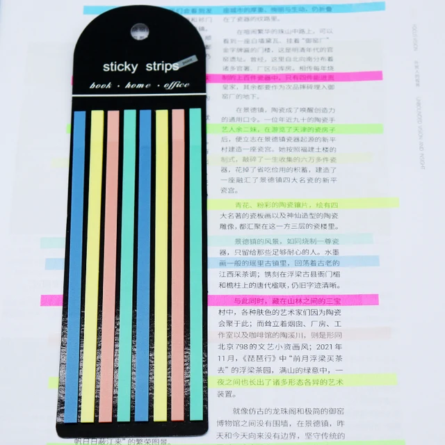 160/300Pcs adesivi a colori schede indice fluorescenti trasparenti bandiere nota adesiva articoli di cancelleria regali per bambini articoli per ufficio scolastici 4