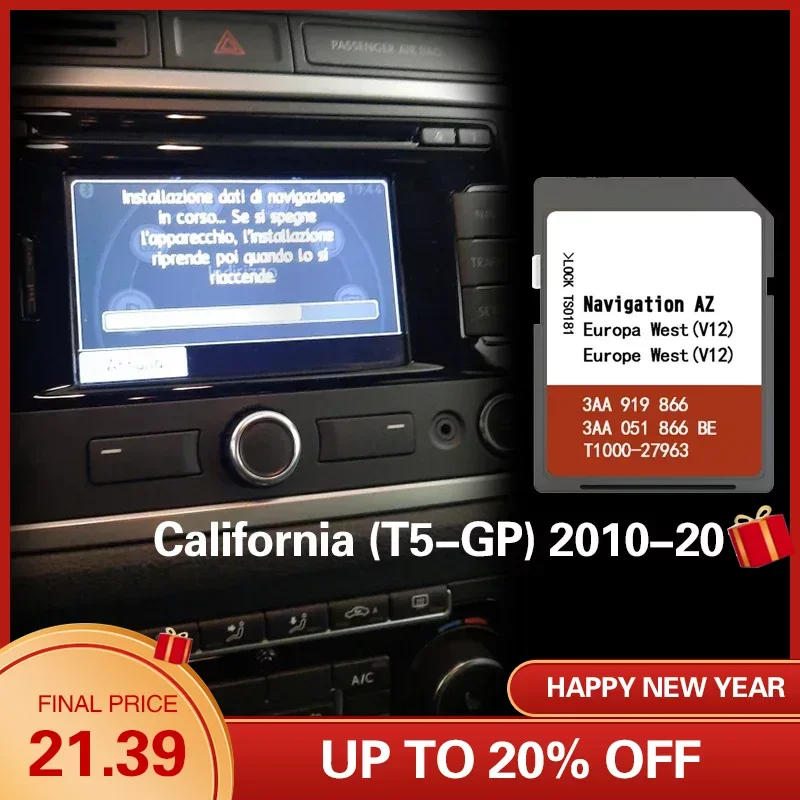 Az V12 West Rns 315 Per Scheda Sd Di Navigazione California (T5-Gp) 2010-2015