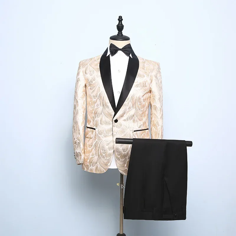 

QQQ Stage costumes groom best man magician performance suit