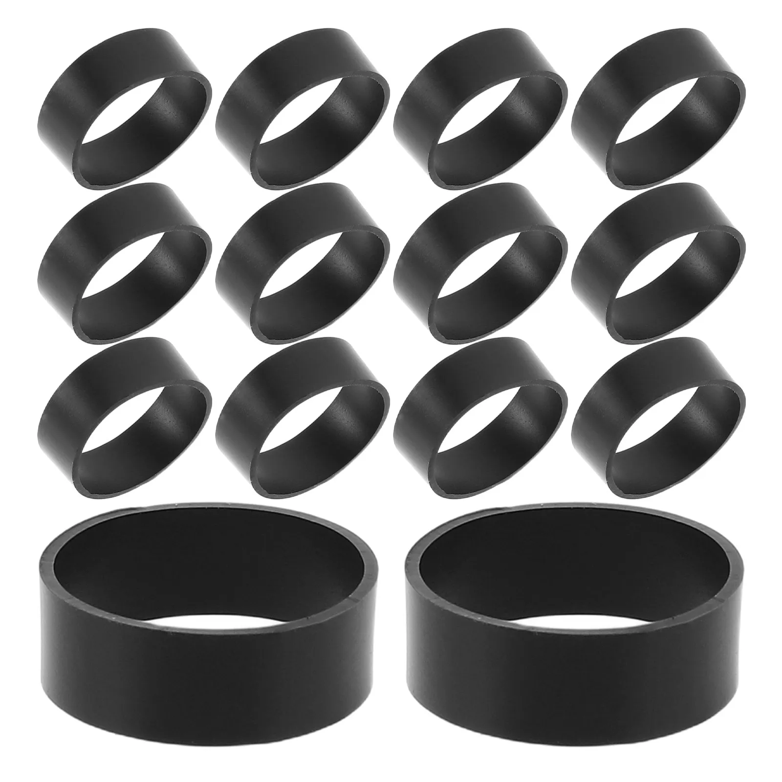 500Pcs 케이블 타이 실리콘 탄성 재사용 가능한 코드 스트랩(와이어 정리용) 홈 오피스 데이터 라인 관리 블랙