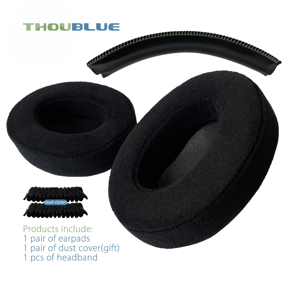 Premium Replacement Memory Foam Ear Pads - Silver Edition