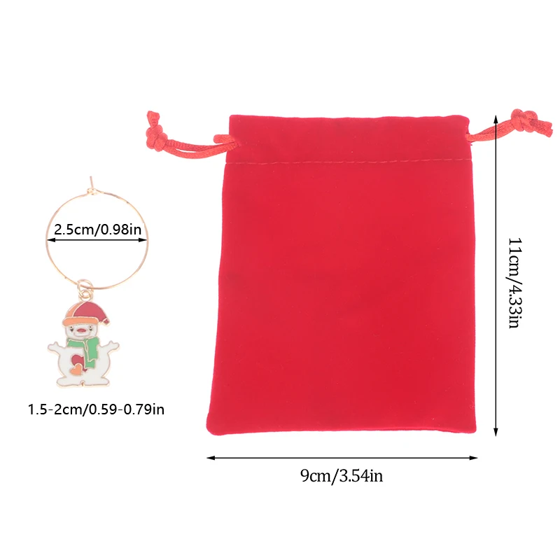 Christmas Wine Glass Charms Wine Cup Tags Cup Decorations Markers Party Supplies 20pcs wine glass marker