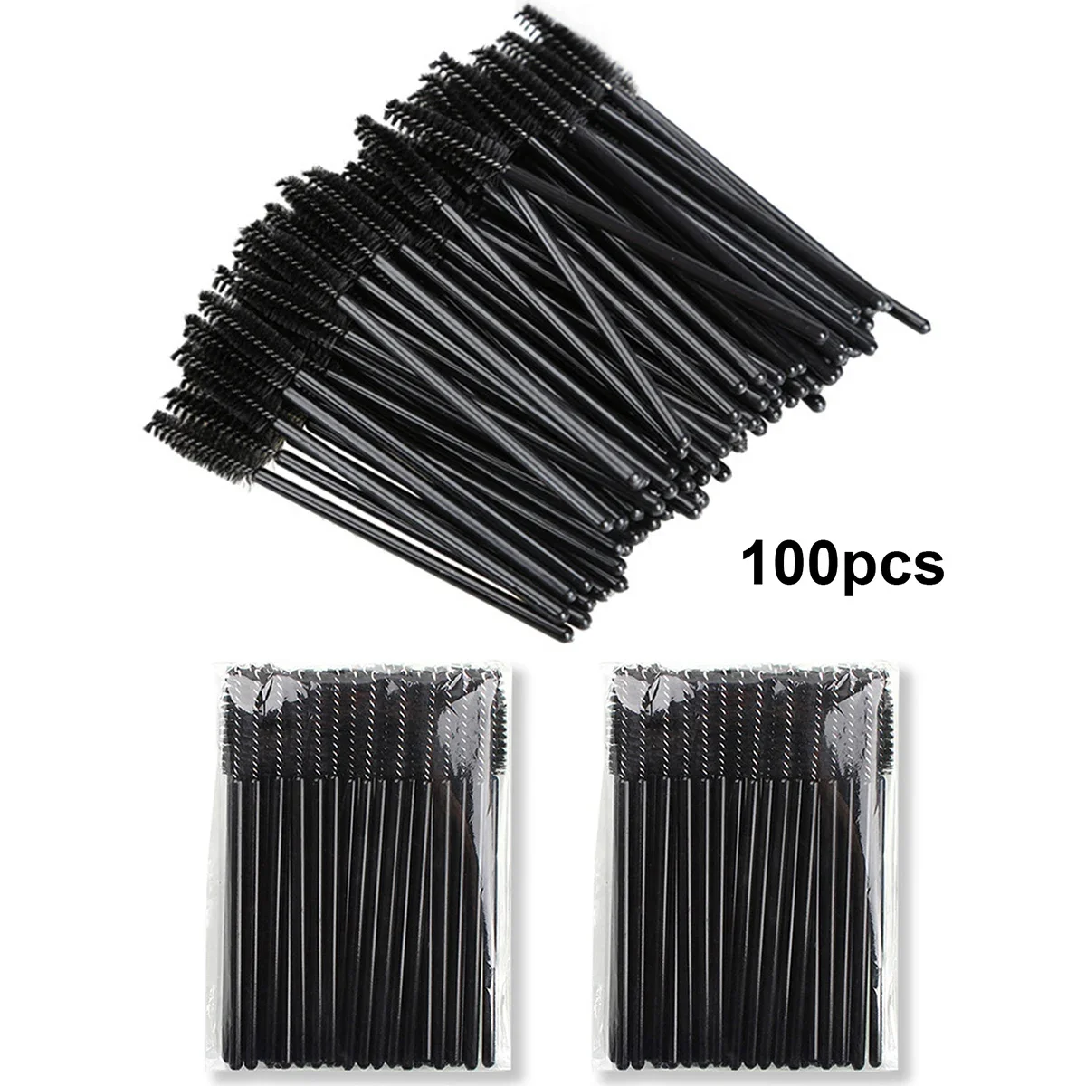 100pcs Disposable Eyelash Brushes Spoolies Micro Lash Mascara Wands Combs Wholesale For Eyelash Extension Makeup