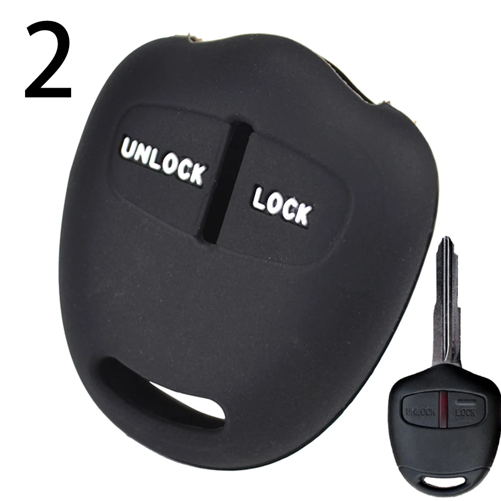 Silicone Remote Key Case for Mitsubishi L200 ASX Outlander Eclipse Pajero Lancer Colt Warrior Carisma Spacestar Mirage Montero