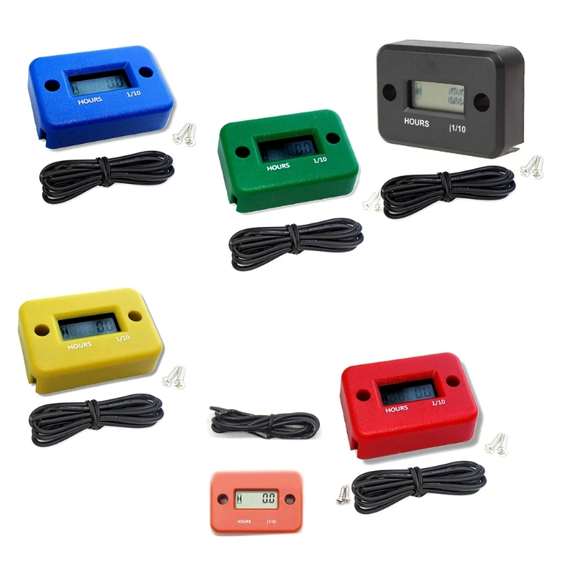 

Boat Engines Counter Hour Meter Universal Digtal Hour Meter for Motorcycle Bike Vehicle Maintenance Reminder Dropship
