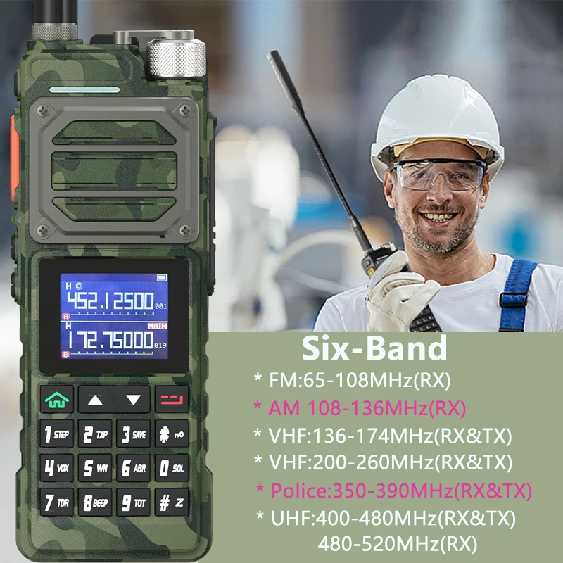 Baofeng UV-25M Walkie Talkie UV-25 10W 999CH Multi-band Amateur AM/FM Radio 10KM Frequency Copy NOAA USB-C Charger Ham Radio 2