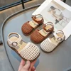 Baby Girls Woven Sandals Summer Children Princess Shoes Kids Beach Sandals Soft Sole Anti Slip Comfortable Infant Barefoot Shoes 1