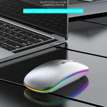 

USB Wireless Mouse RGB Bluetooth Computer Mouse Silent Rechargeable Ergonomic Mause With LED Backlit Optical Mice For PC Laptop