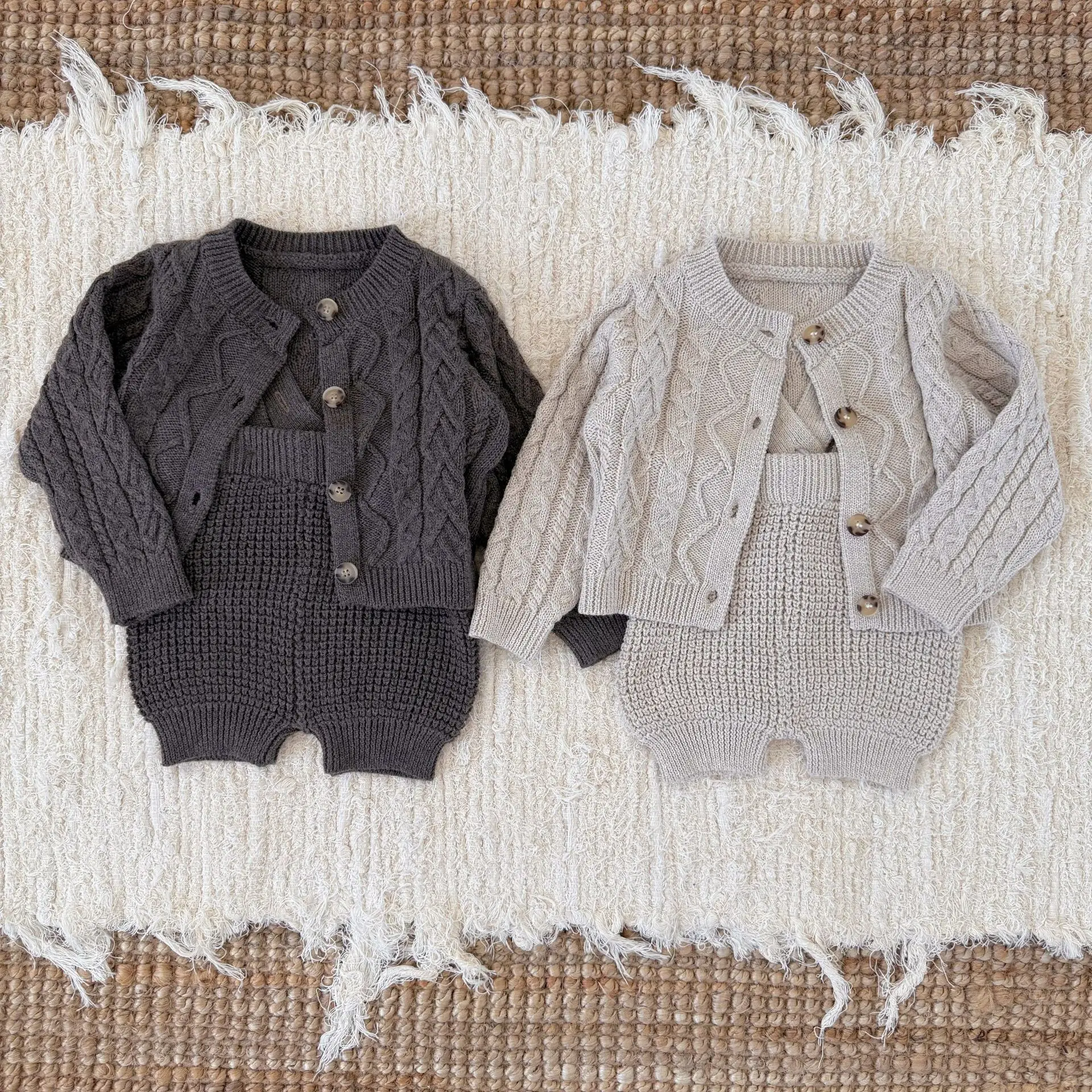 0-3세  스웨터 빈티지 남아 니트웨어 싱글 브레스트  니트 가디건 옵션 종합