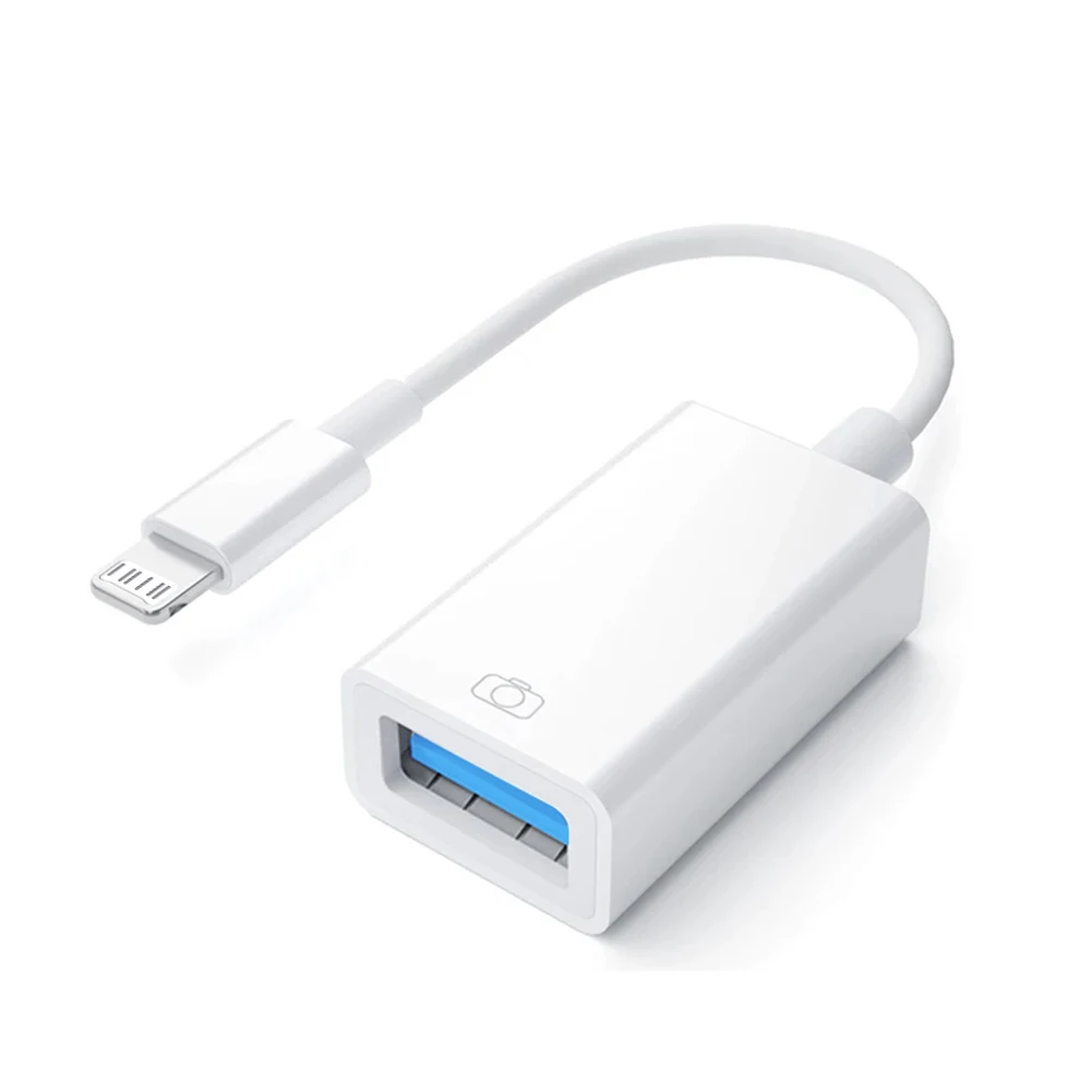 Byscoon USB 3.0 OTG Adapter Cable For iPhone 14 13 12 11 Pro Max Xs XR 7 8 Plus Lightning to USB Camera Adapter Cable Converter