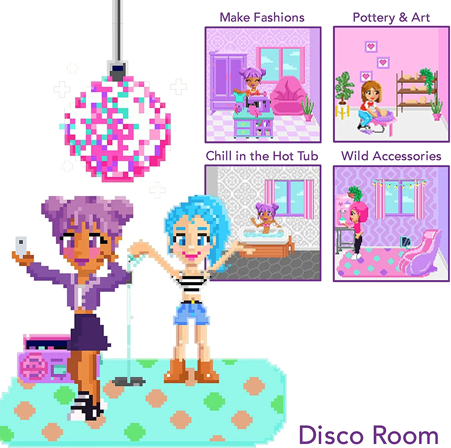 Original Skyrocket Pixel Stars Dreamhouse Children's Toys Electronic Game Console Create a Virtual Dream Version of Yourself! 4