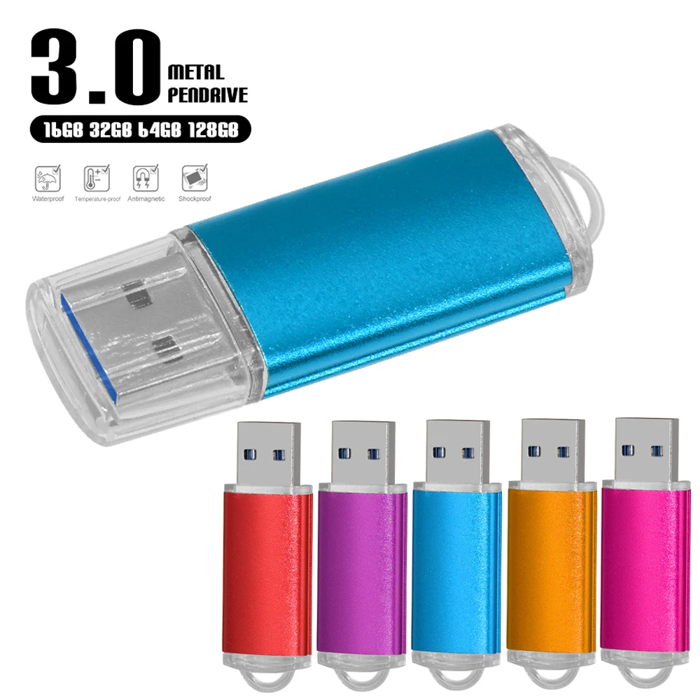 High speed metal USB 3.0 flash drive  32Gb 64Gb 128Gb Pen Drive 16Gb 8GB 128GB Flash Drive Memory stick U disk usb mini Pendrive