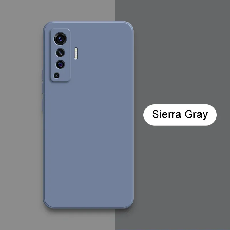 Luxury Square Liquid Silicone Shockproof Phone Case with Camera Protection