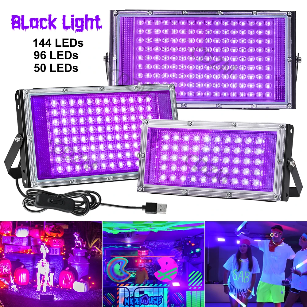 5V USB UV Black Light IP65 Waterproof 395nm led light led stage light mini led stage light for Black Light Party, Lights for Glow Party, Stage Lighting, Halloween