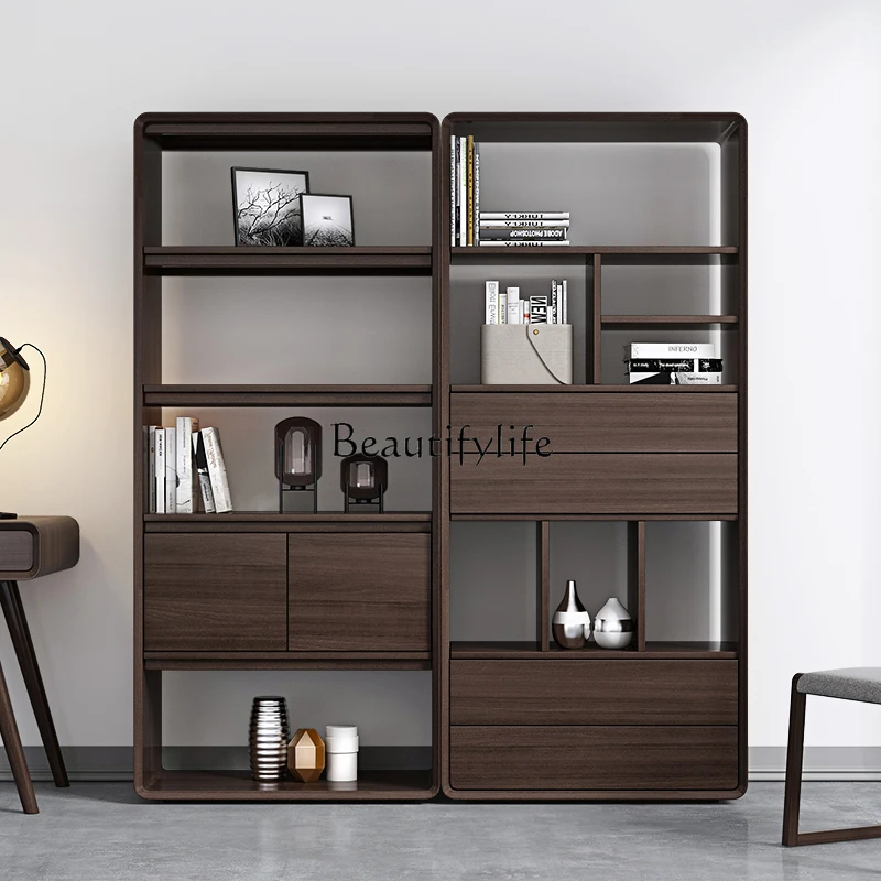 

Nordic Light Luxury Creative Bookcase Bookshelf Modern Minimalist Floor Shelf Study Furniture