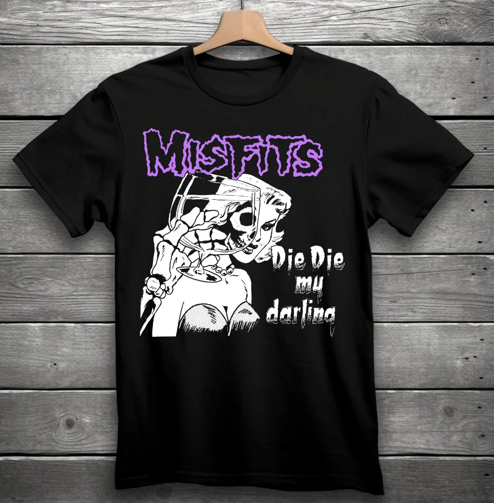 

Черная футболка Misfits Die My Dear Punk, рок, группа