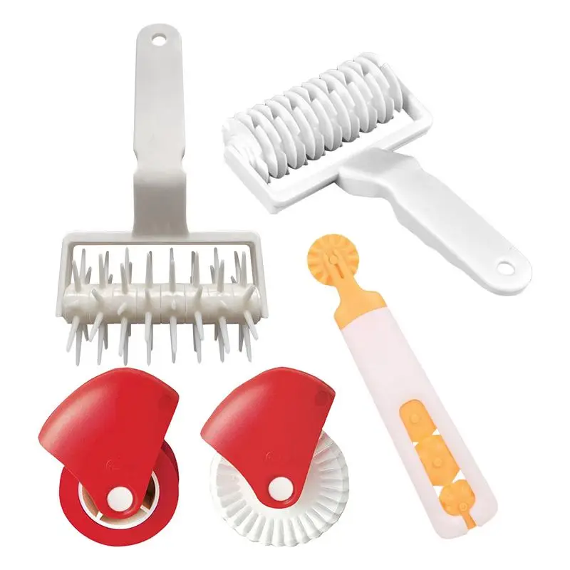 High Quality Essential tool for multi-purpose baking Easy to clean Pie Pizza Cutter Dough Roller Lattice Cake ABS Baking Tool