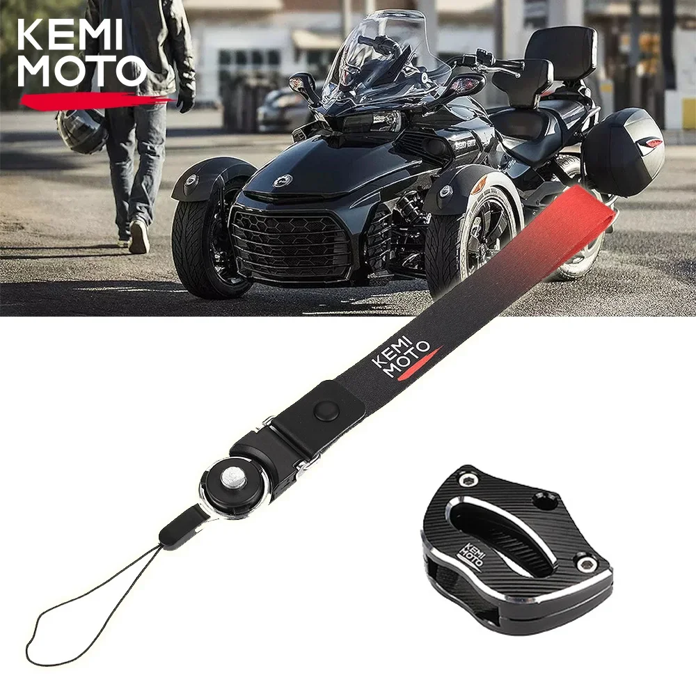 KEMIMOTO On-road CNC Aluminum Key Holder Cover Compatible with Can-Am Spyder RS RTS RT ST STS ST F3 2014-2022