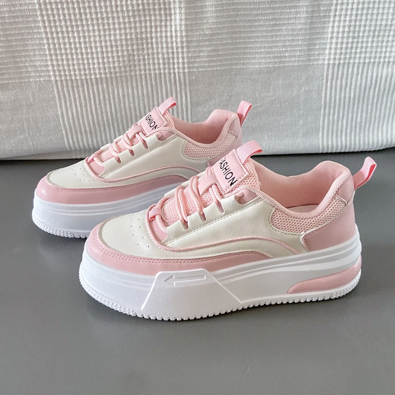 

Женские кроссовки с круглым носком, повседневные кроссовки на платформе с закрытым носком, 2023