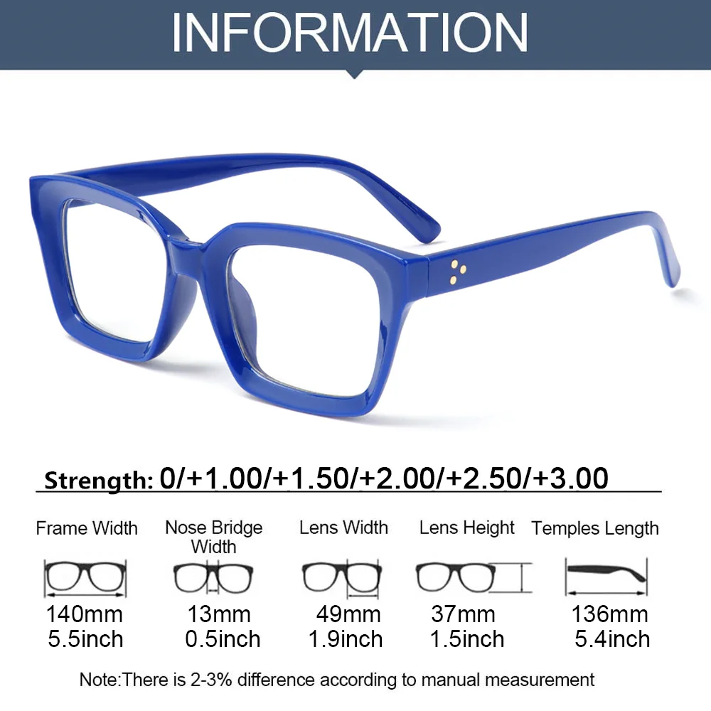 Retro Small Oval Blue Light Filter Reading Glasses Women Men –