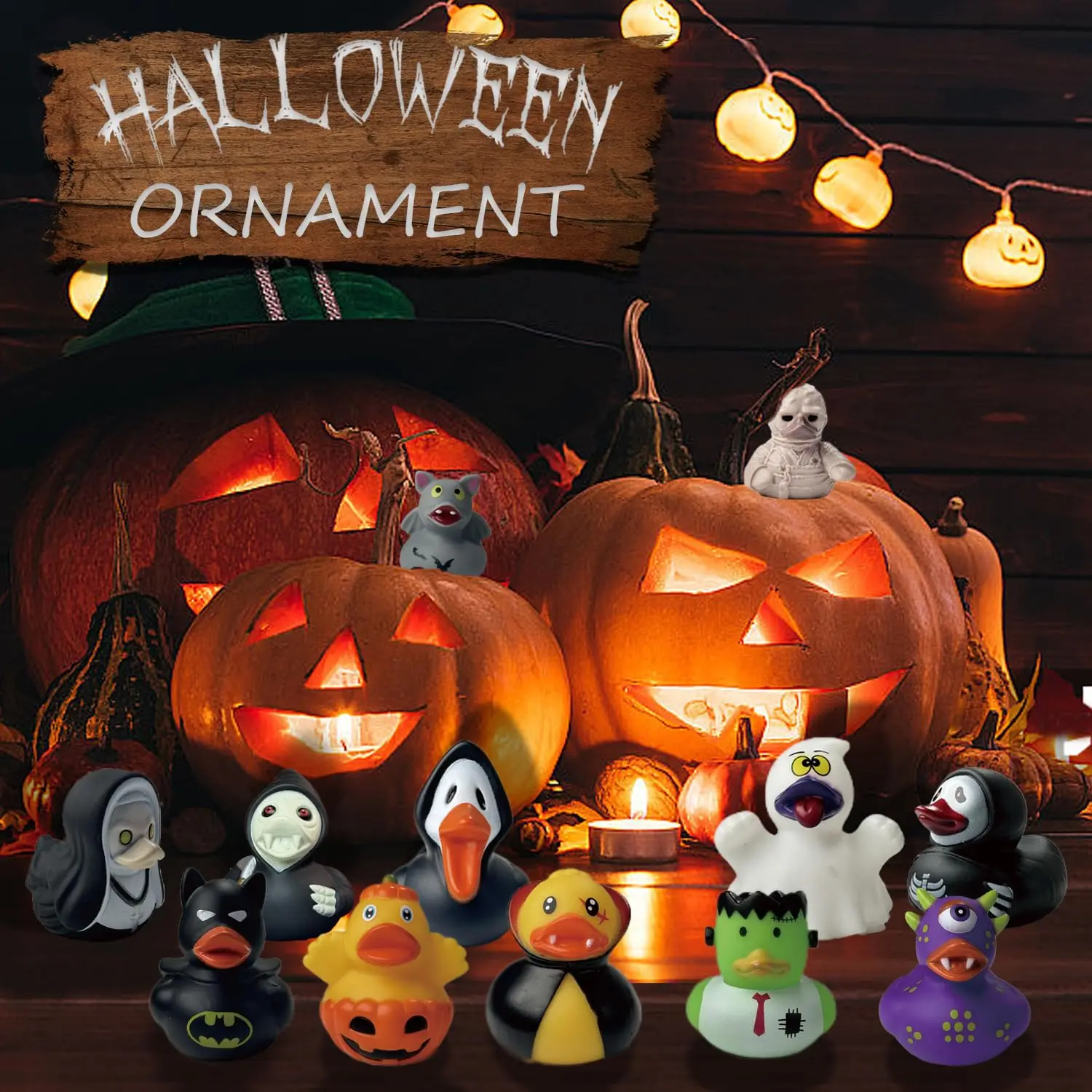 Halloween Rubber Ducks,Halloween Style Design Duck Toy for Jeep Ducking Trick or Treat Goodie Bag Filler  Halloween Themed Party 5