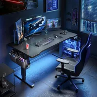 Standing Desk with LED,Electric Computer Desk,48 x 24 Inch Adjustable Desks Height with 3 Memory Preset,Sit Stand Up Desks 1
