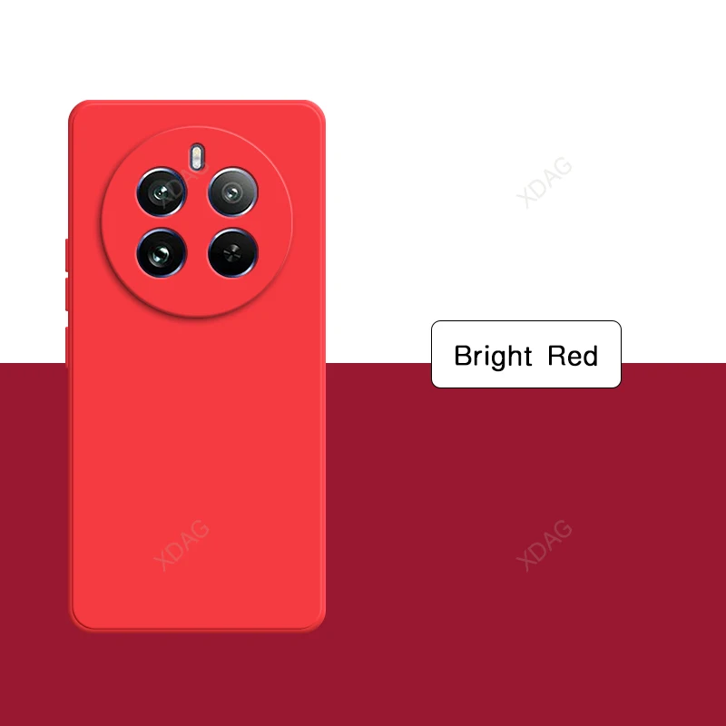 Liquid Silicone Phone Case with Lens Protection - Solid Color Back Cover