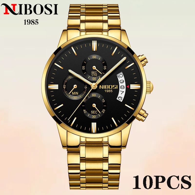 

NIBOSI 2309 Top Brand Men's Watches Classic Dial Luxury Watch for Man Original Quartz Waterproof Luminous Relogio Masculino