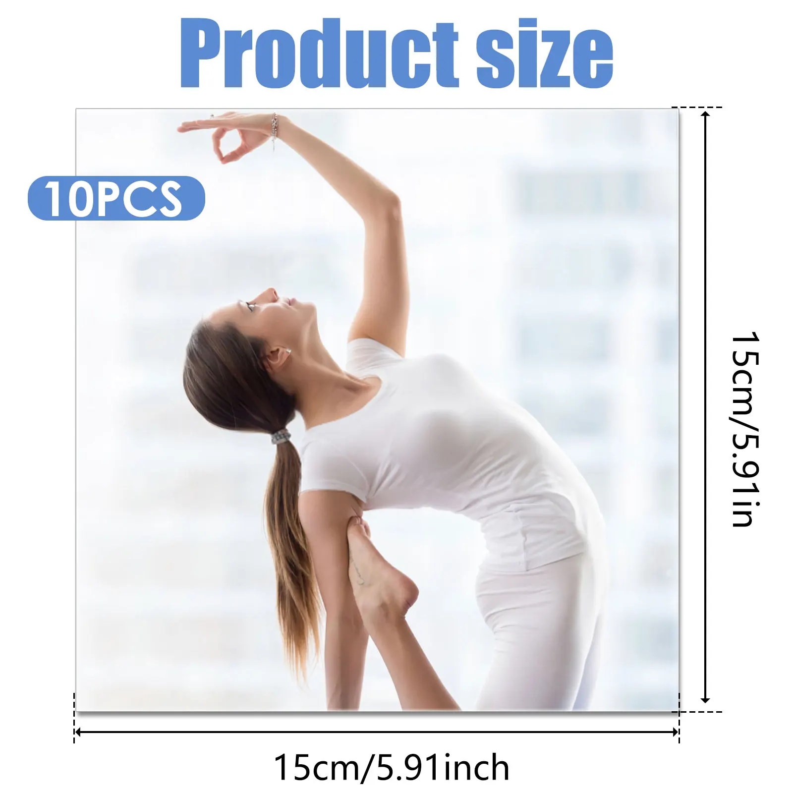 10/20pcs Mirror Sheet Non-Glass Flexible Self Adhesive Mirrors Sheets Stick DIY Mirror Tiles For Bedroom, Door & Bathroom