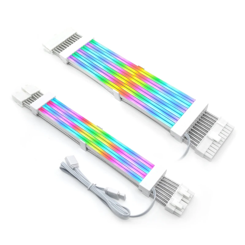 

ARGB Motherboard 24Pin 2x8Pin 3x8Pin Power Supply Cable Adapter Luminous Light Bar DIY Computer Motherboard Accessories