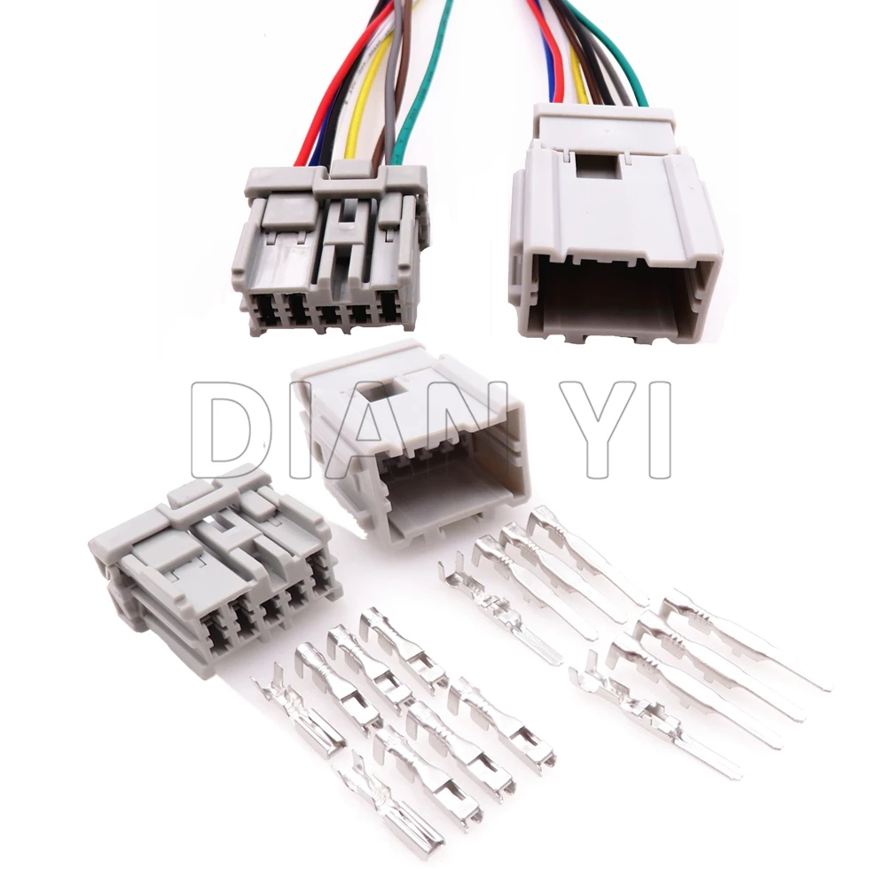 

1 Set 8 Way Starter Auto Electrical Connector with Cables 6098-0247 6098-0248 Auto Male Female Wiring Harness Socket