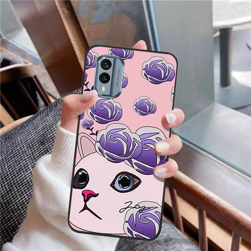 3D Soft Relief Flower Silicone Emboss Painted Cover