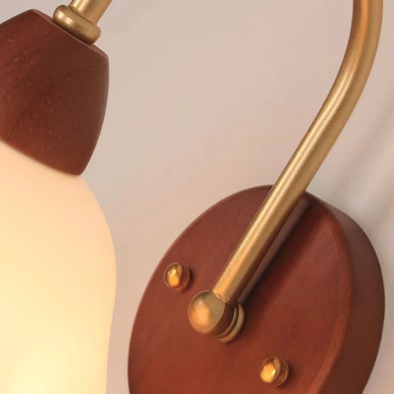 Modern Indoor Wall Light Lamp Suitable For Bedroom Bedside Living Room Home Decor Light Fixture Wooden Vintage LED Wall Lamps