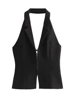 2025 Women Sexy Backless Strapless Halter Corset Tops Side Zipper Lady Slim Camis Female Solid Chic Tops - Image 2