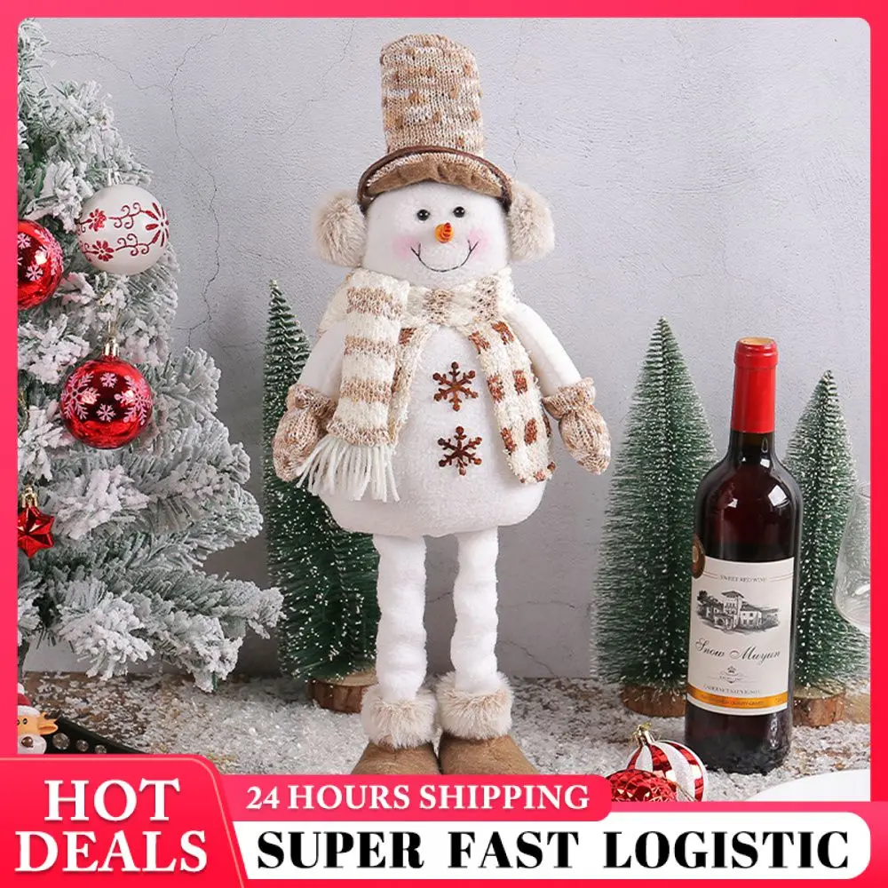 

Кукла-украшение в виде снеговика, Рождественская сцена, вязаная телескопическая кукла, товары для дома, новые куклы в виде лося