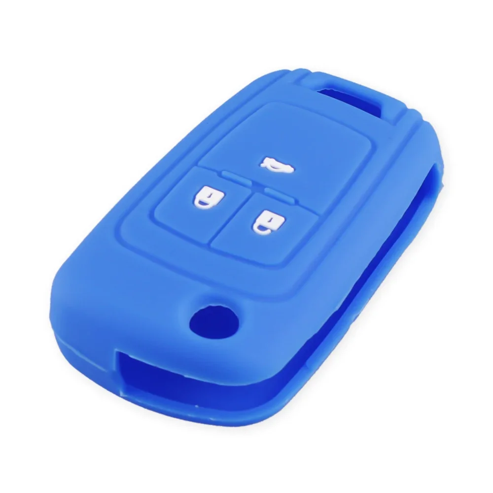 Silicone Car Key Cover Case, 3-Button Protection